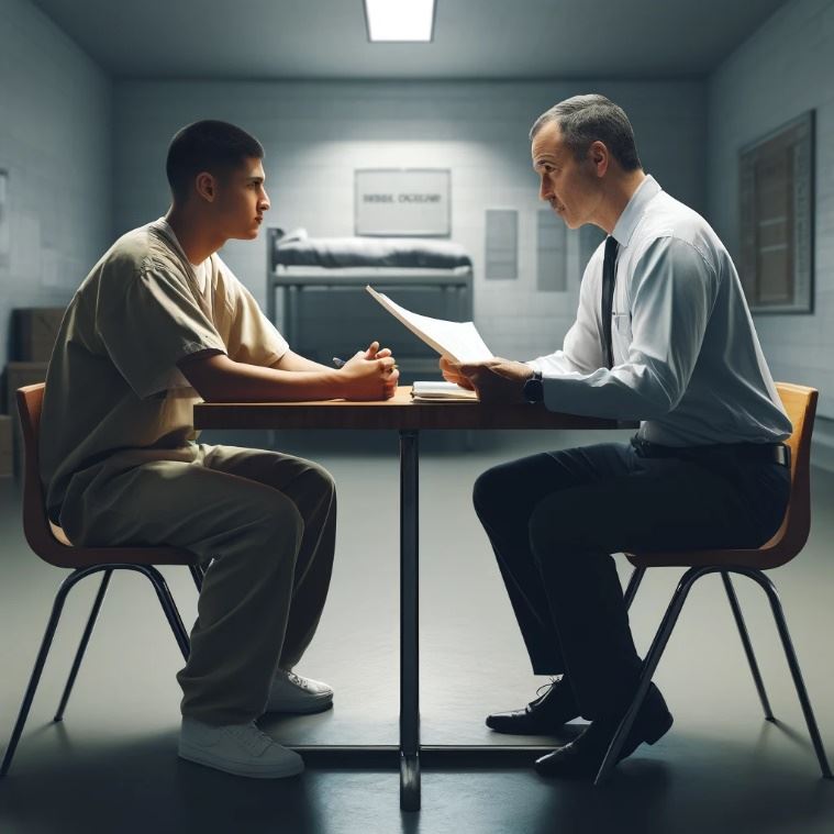Two people sitting at a table